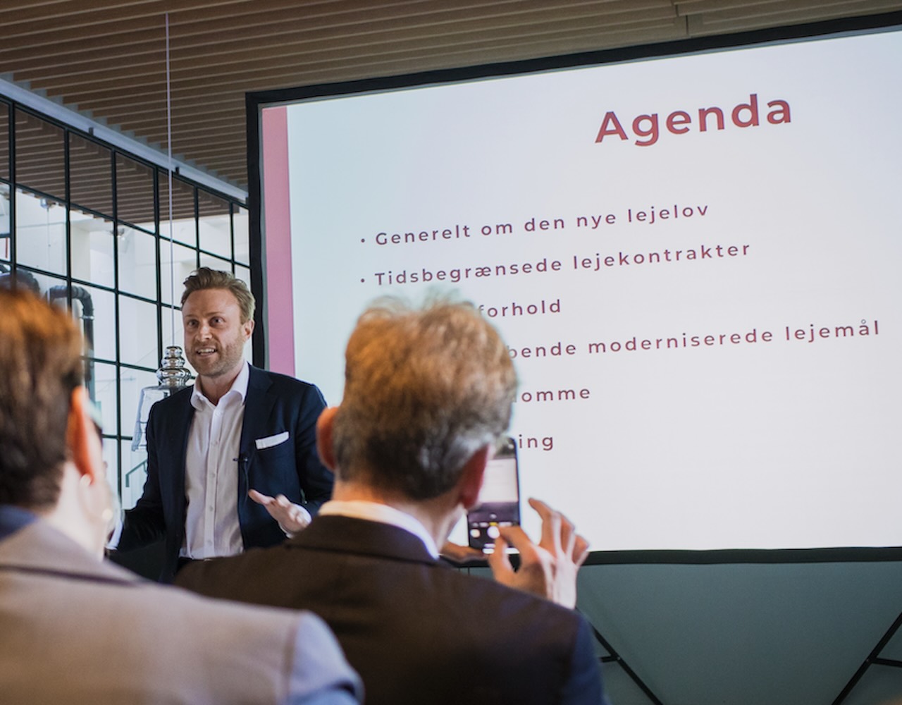 Foredrag ved advokat Jan Blicher Grunnet om tidsbegrænsede lejemål.